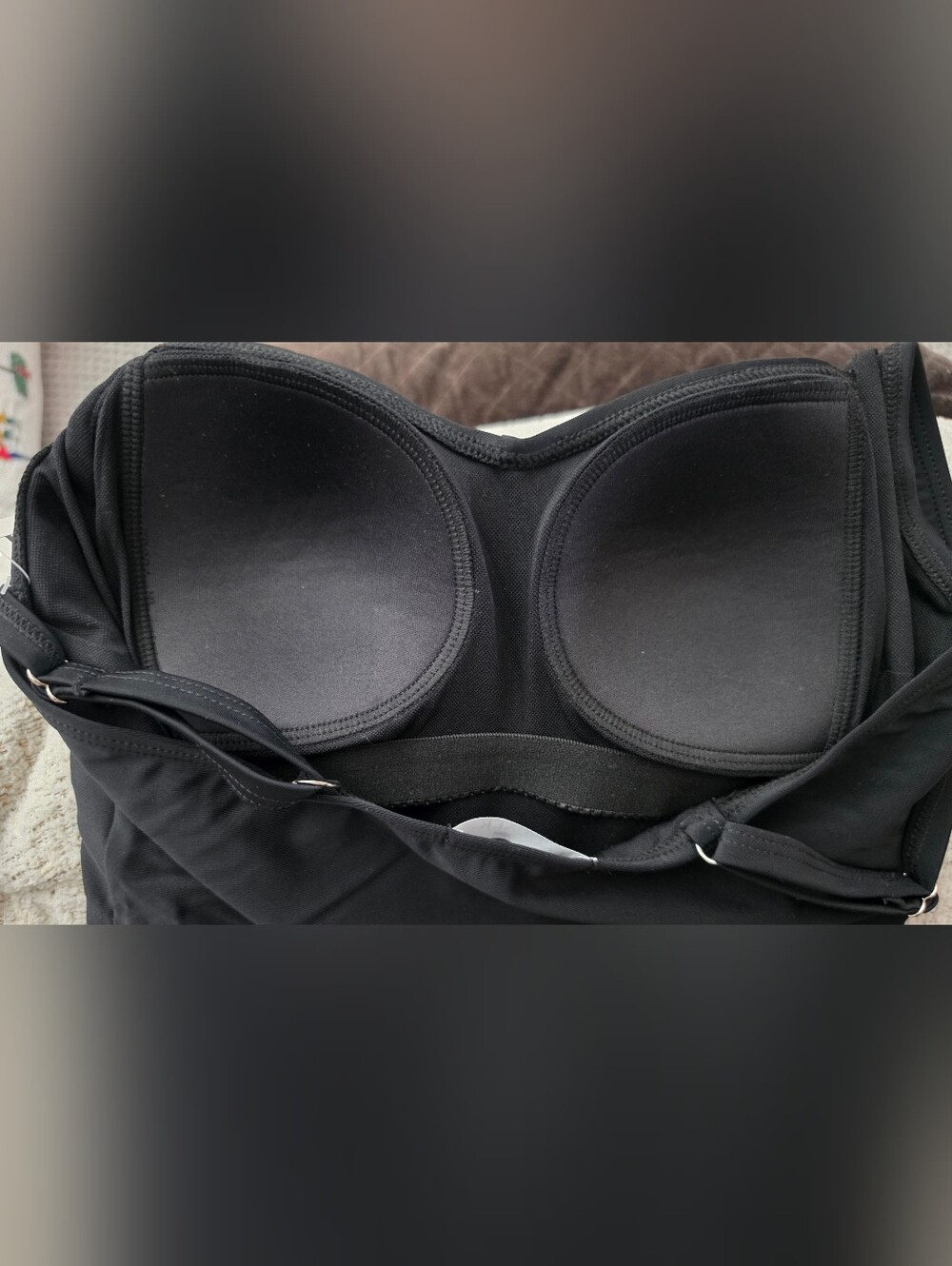 Sleek Black Retro Push-up One-Piece Swimsuit - Picture 9 of 11